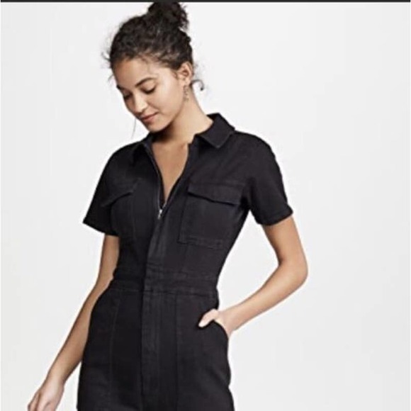 Good American Pants - Good American Black Denim Jumpsuit Size 1